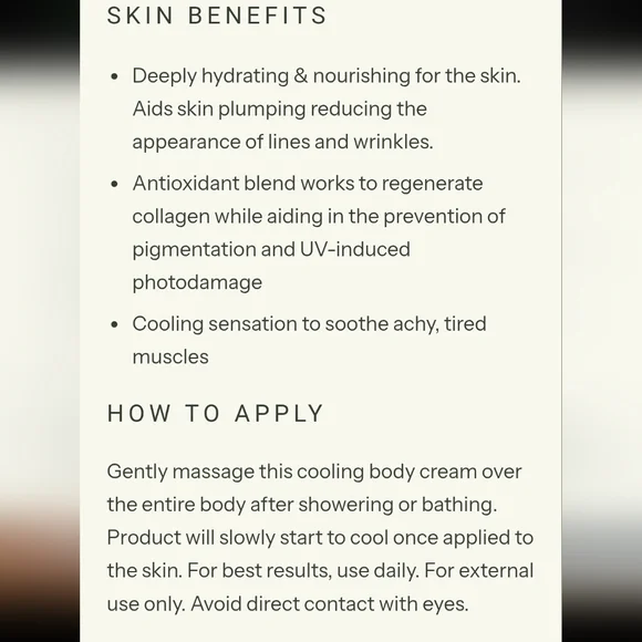 🆕️SEALED🆕️Villa Floriani Cooling Body Sorbet
